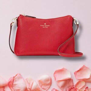 Kate Spade NWT Bailey Crossbody Bag, Candied Cherry - Textured Leather, Red